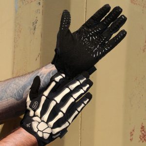 Reaper Black Skeleton Gloves - Thin and Lightweight for Airsoft, Paintball, Cycling, Motorcycle, Multipurpose